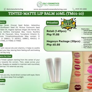 TINTED MATTE LIP BALM 10ML