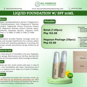 LIQUID FOUNDATION W/SPF 20ML
