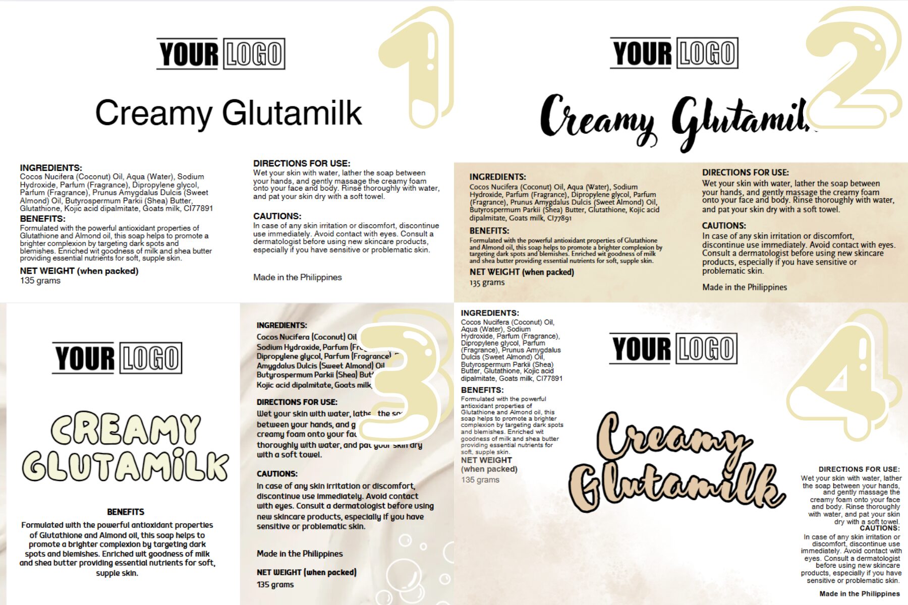 CREAMY GLUTAMILK SOAP 135G - Image 2