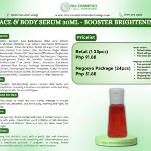 FACE & BODY SERUM 30ML – BOOSTER BRIGHTENING