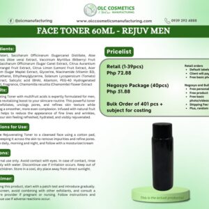 FACE TONER 60ML - REJUVENATING FOR MEN