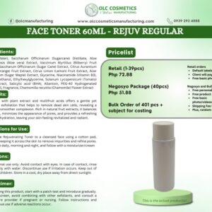 FACE TONER 60ML – REJUVENATING REGULAR