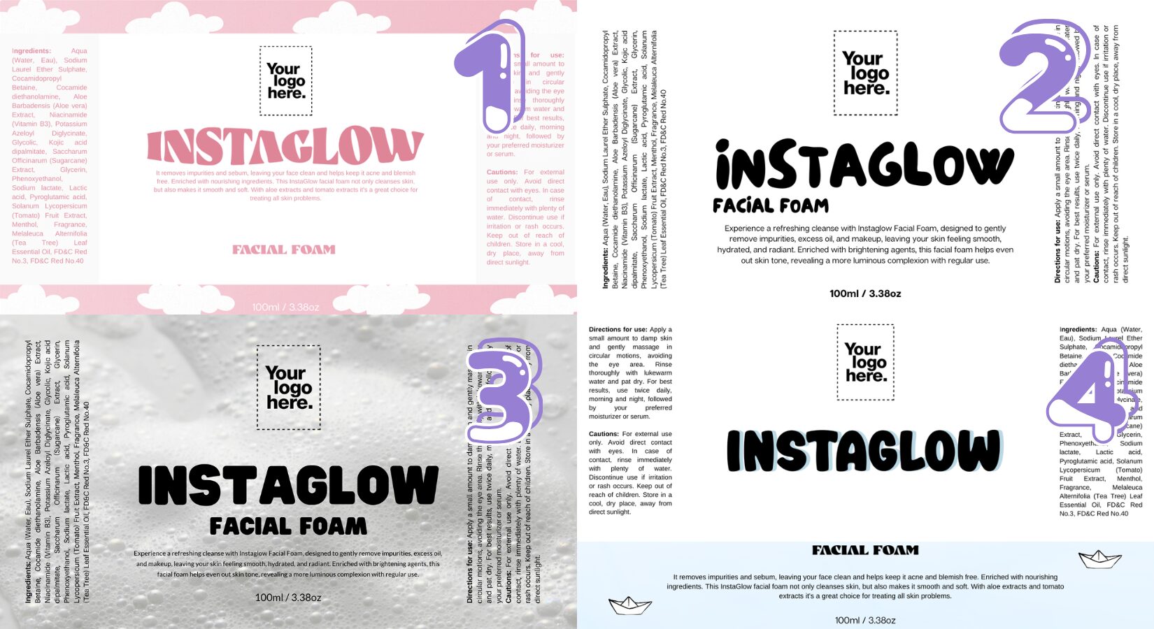 INSTAGLOW FACIAL FOAM 100ML - Image 2