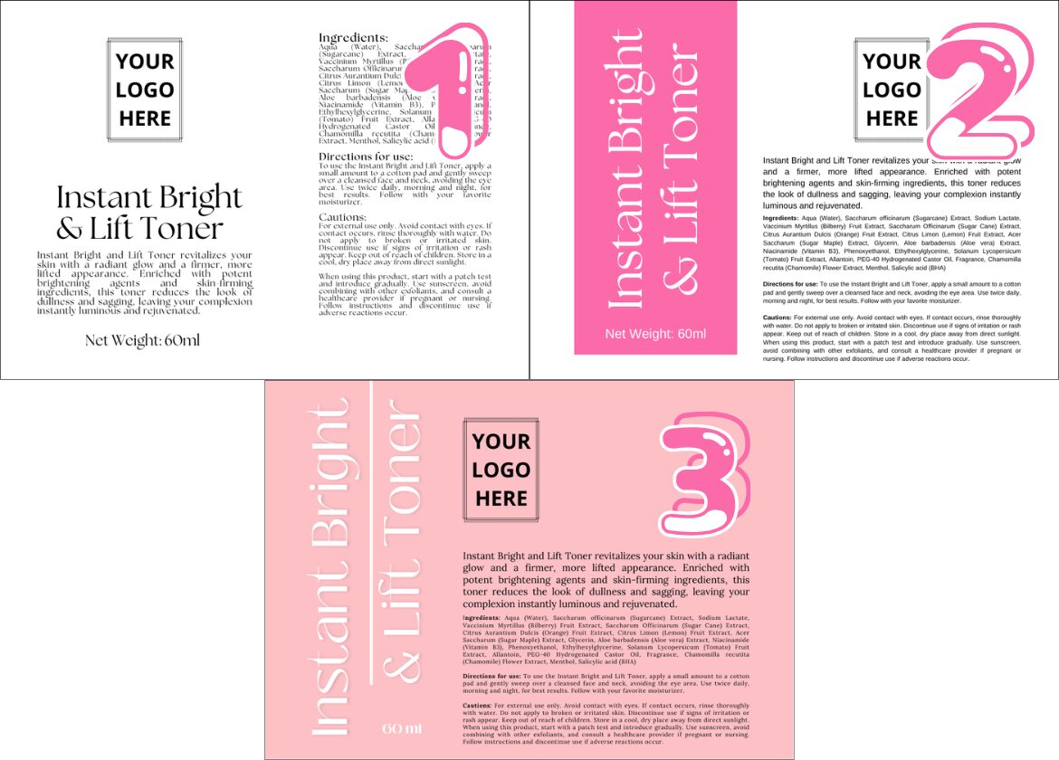 INSTANT BRIGHT & LIFT TONER 60ML - Image 2