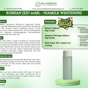 KOREAN JEJU 60ML – NIAMILK WHITENING