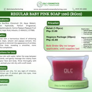 REGULAR BABY PINK SOAP 135G