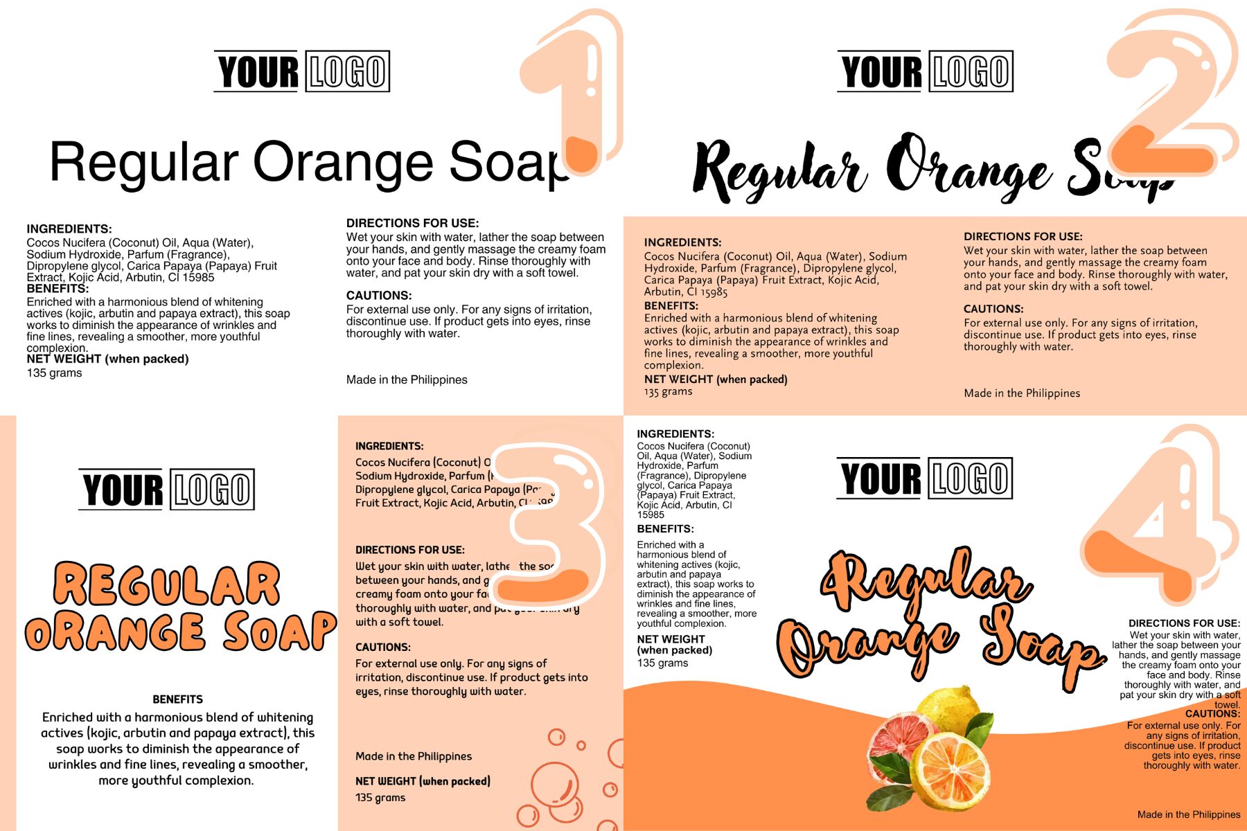 REGULAR ORANGE SOAP 135G - Image 2