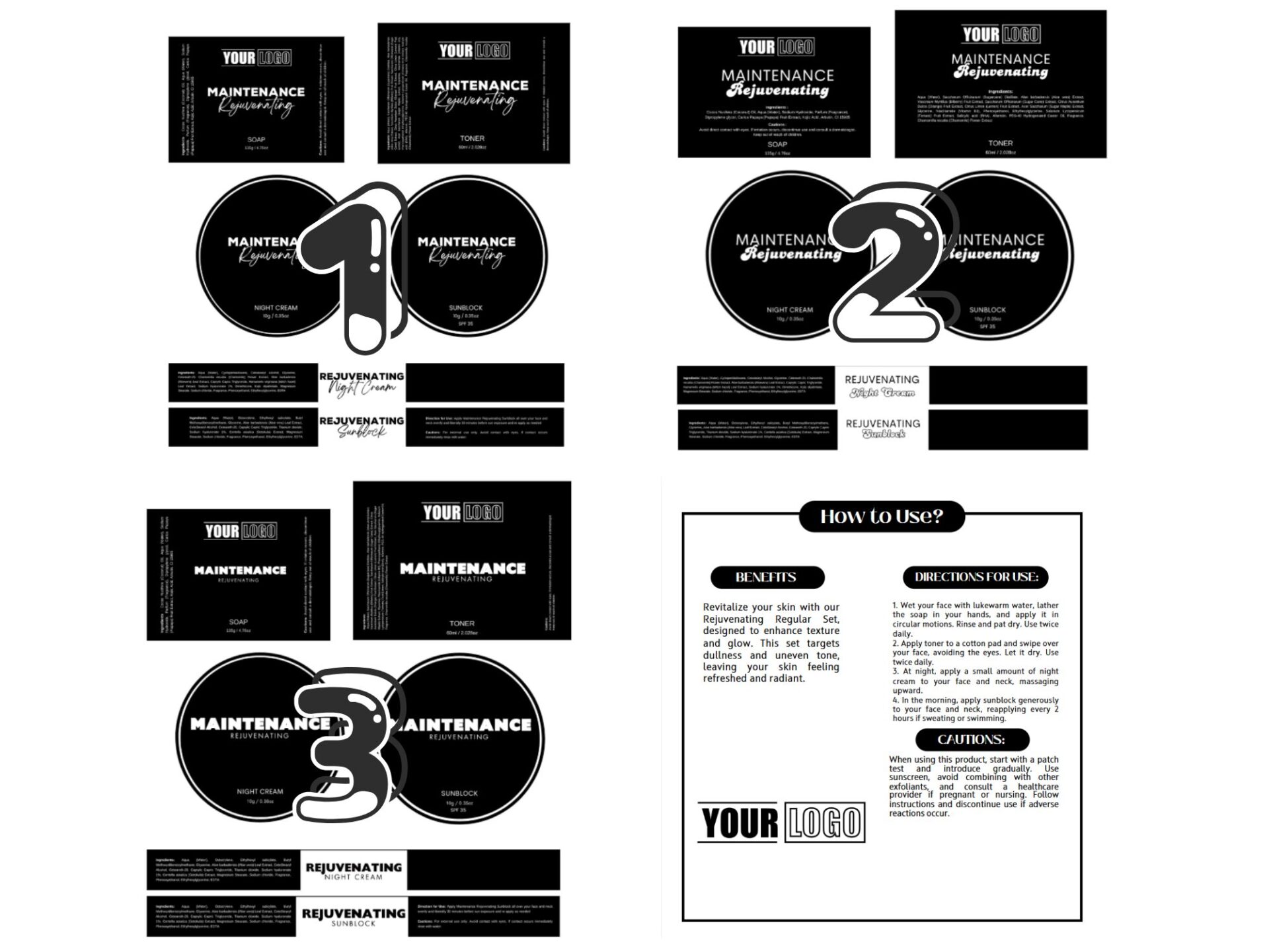 REJUVENATING REGULAR SET (black theme) - Image 2