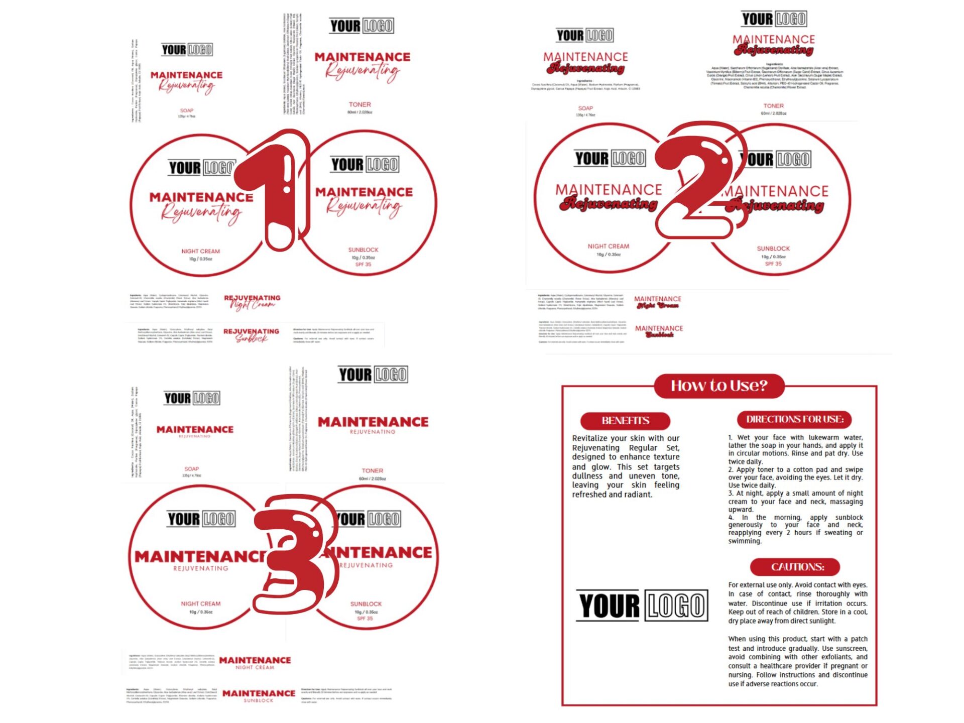 REJUVENATING REGULAR SET (red) - Image 2