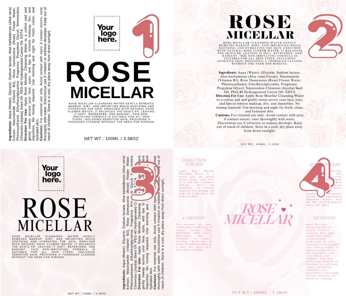 ROSE MICELLAR CLEANSING WATER 100ML - Image 2