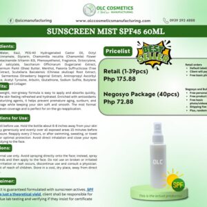 SUNSCREEN MIST SPF45 60ML