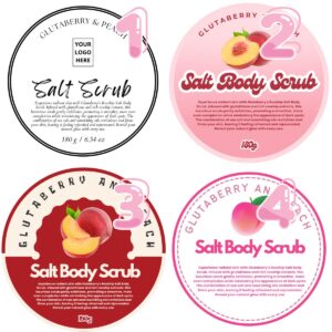 SALT BODY SCRUB 180G – GLUTABERRY W/ ROSEHIP