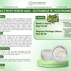 SALT BODY SCRUB 180G – GLUTAMILK W/ NIACINAMIDE