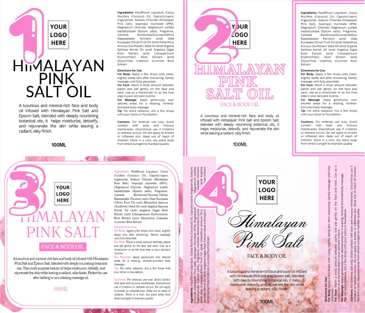 FACE & BODY OIL HIMALAYAN PINK SALT 100ML - Image 3